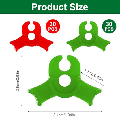 60 PCS Plant Training Clips, Reusable 90 Degrees Bud Trainer Lst Low Stress Training Clips Plant Stem Support Bud Bender for Tomatoes Cucumbers Climbing Plants in Indoor Outdoor Gardens (Red, Green)