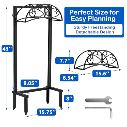 Heavy Duty Garden Hose Holder, 130 lbs Capacity, Anti-Tilt