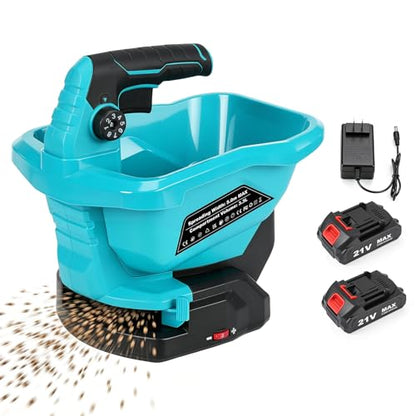 Seed Spreader Handheld with 2 Battery, Fertilizer Spreader