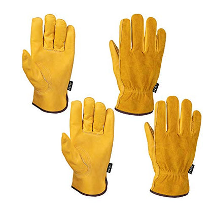 2 Pairs Heavy Duty Thorn Proof Gardening Gloves For Men & Women - size: Small (Pack of 2)