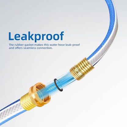 10 ft 3/4” Short Leader Garden Hose, Solution4Patio, Male/Female Fittings - color: Blue/White, size: 3/4 in. x 10 ft.