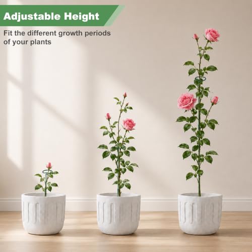 6 Sets Plant Support Stakes, 12/25/36 Inch Adjustable