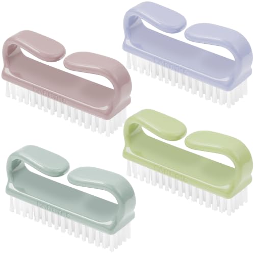 Larbois Handle Grip Nail Brush, Hand Fingernail Brush Cleaner Scrubbing Kit Pedicure for Toes and Nails Men Women - color: Color-13
