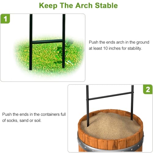 Metal Pergola Arbor, 4.6 ft W x7.9 ft High,Assemble Freely Light Weight - color: Green
