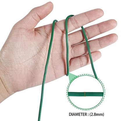 Tenn Well 2Pk 66ft 2.8mm Plant Ties Green Garden Wire for Climbing Plants - color: Green, size: 2.8mm