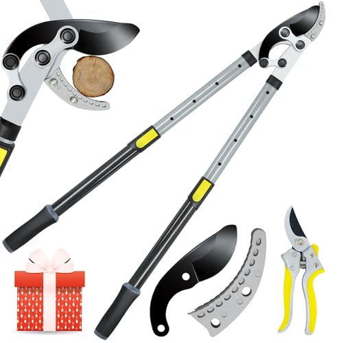 Tree Branch Cutter Garden Shears Set, Loppers for Tree Trimming Heavy Duty