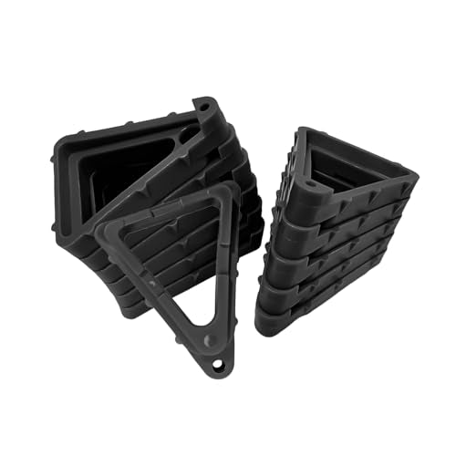 12PCS Large Pot Risers for Outdoor Indoor Planters, Non-Slip Triangular Plant Pots Feet Outside, Invisible Flower Pot Toes Stand Lifter for Drainage & Airflow (Black)