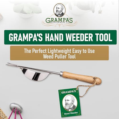 Grampa's Hand Weeder Tool with Lever Design for Easy Weed Removal
