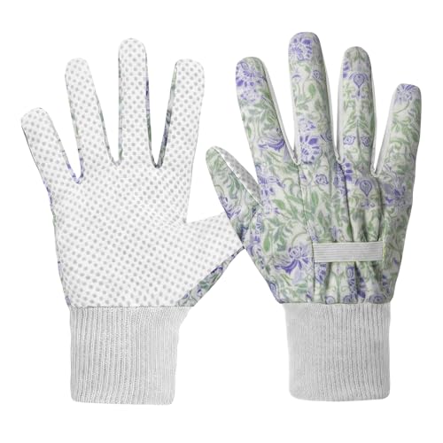 Women's Gardening Gloves Weeding and Thorn Resistant Work Gloves for Digging Planting Pruning Raking-Grown - color: White