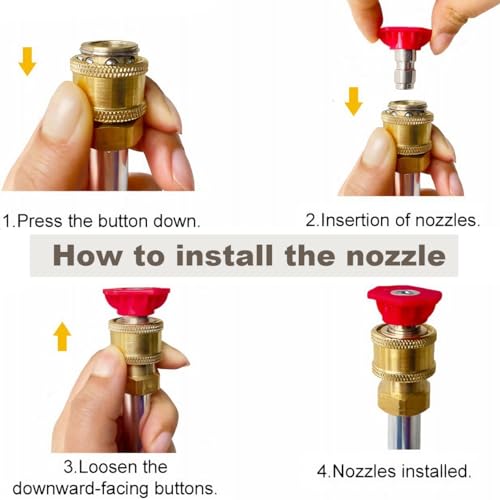 Jet Nozzle High Pressure Hose Nozzle, 18” Hydro Jet Water Hose Nozzle - color: Blue, size: 18inch