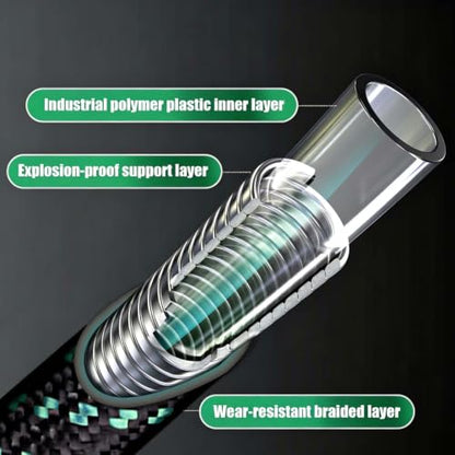 Garden Hose 25FT Lightweight Kink-Free Thick Grip Outdoor (Green) - color: Green