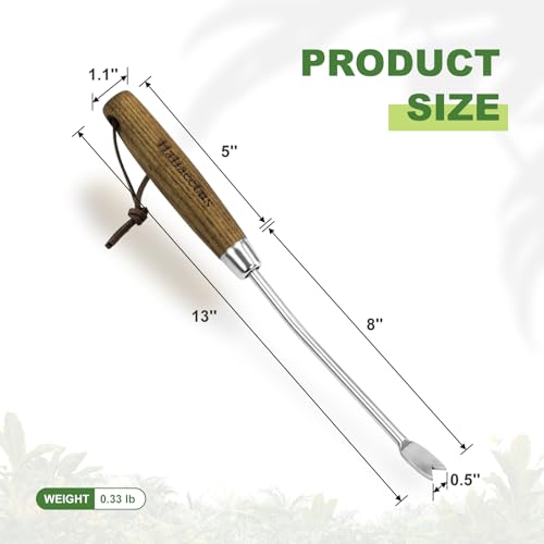 Haliaeetus Hand Weeder Tool, 13'' Weed Puller Tool for Reaching the Root