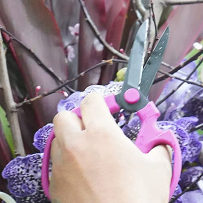 Flower Scissors Black Carbon Steel Blades 7.6 In, Bougainvillea (Hot Pink) - style: 7.6 Inch Hot Pink