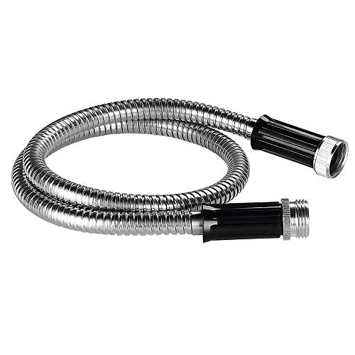 Beaulife Metal Short Garden Hose 5ft Connectors, Drainage Hose for Dehumidifier Small Water Hose Extension High Pressure Bib Reel Extender, Drinking Water Hose for RV Outdoor - size: 5Ft