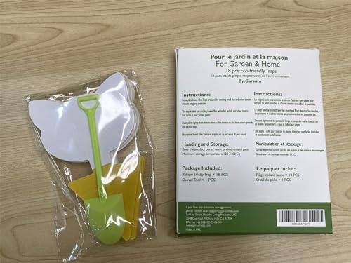 Garsum Fruit Fly Trap Yellow Sticky Fungus Gnat Killer for Indoor and Outdoor Plant - color: 18 PCS-C