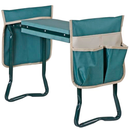 SUPER DEAL Folding Garden Kneeler and Seat with 2 Free Tool Pouches - EVA Foam Pad Protects Your Knees - Sturdy and Lightweight - style: 2 Tool Pouches