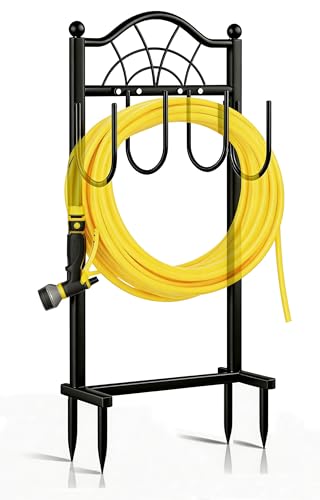 Hose Holder,100ft Capacity Garden Hose holder,Fence Style - style: Classic Fan Design