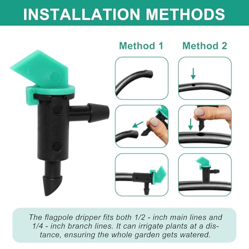 Drip Emitter, 60 Pieces, 3 Sizes (1 GPH, 2 GPH, 4 GPH) - size: 1GPH+2GPH+4GPH,60pcs