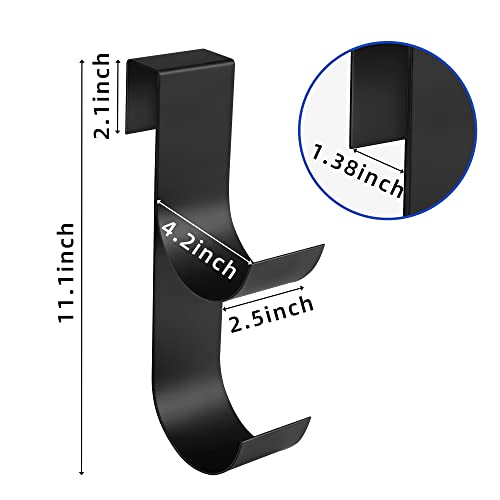 codree 2 Pcs Pool Fence Hooks for Pool Equipment, Slipe-on Fence Hanger - color: Black-2