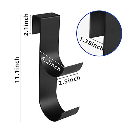 codree 2 Pcs Pool Fence Hooks for Pool Equipment, Slipe-on Fence Hanger - color: Black-2