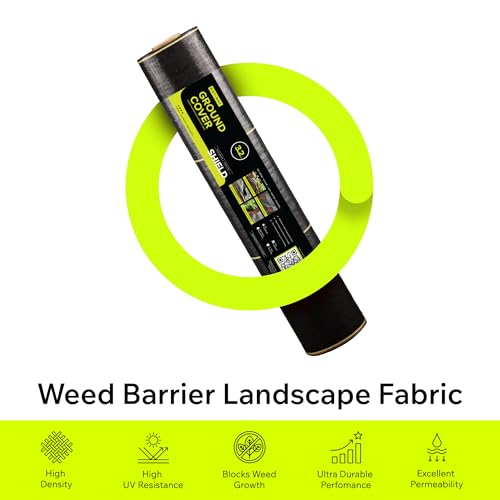 DOTDAY 3.2oz Heavy Duty Weed Barrier Fabric, Woven Landscape Fabric 4x100ft - size: 4 x 100ft