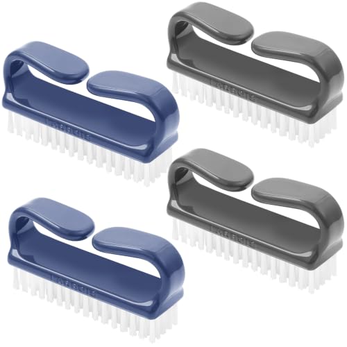 Larbois Handle Grip Nail Brush, Hand Fingernail Brush Cleaner Scrubbing Kit Pedicure for Toes and Nails Men Women - color: Color-12