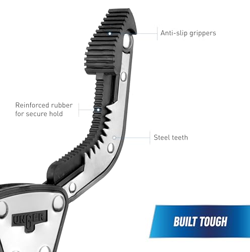 Unger Professional 42.5” Rugged Reacher Grabber Tool with Rotating Head, Outdoor Trash Picker Upper, Heavy Duty Claw Pickup, Durable Litter Yard Clean Up for Twigs, Lawn, and Garden Use