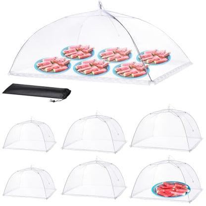 Food Covers for Outside Mesh, Food Nets for Outdoors, 7 Pack - size: 7 PACK (1*XXL+2*L+2*M+2*S)