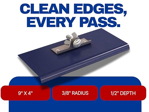 Bon 22-739 Blue Steel Walking Edger 9" x 4" 3/8" Radius 1/2" Depth Two Way Concrete Edging Tool (Handle Sold Separately) - style: 3/8" x 1/2" Depth
