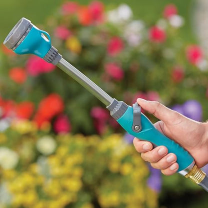 Gilmour Medium Duty Watering Wand Hose Sprayer, 8 Pattern Watering Wand for Garden Hose, 15.25" Reach