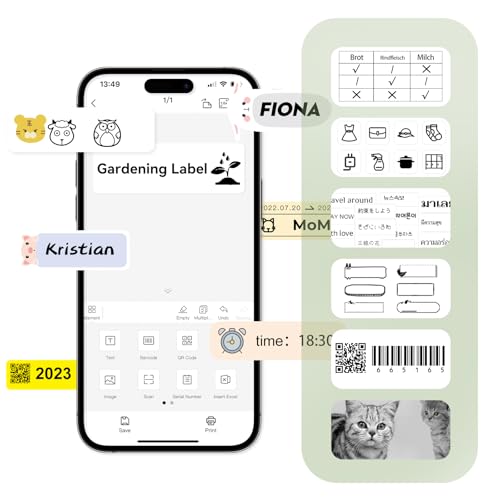 NIIMBOT Plant Label 13×45mm (0.51'' x 1.77''), Only for N1(B18) Label Maker - color: 0.51''×1.77''-clear Gardening