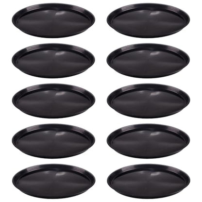10 Pack Plant Saucer 14 Inches Plastic Drip Trays to Catch Water, Black - color: Black, size: 14 inch