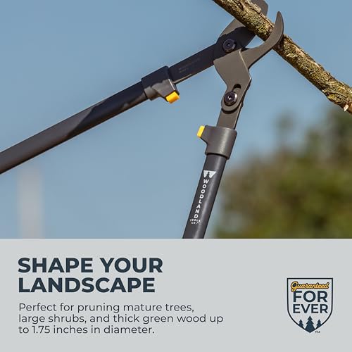 Woodland Tools Heavy Duty Lopper – 28 Inch Lever-Action Branch Cutter with Bypass Blade and Non Slip Grip – Manual Tree Limb Cutter for Thick Branches and Tough Yard Work - style: Heavy Duty Lopper
