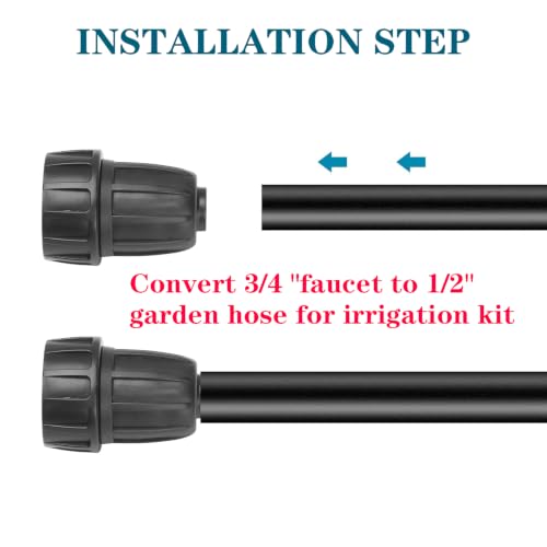 QRITY 1Pcs 3/4" to 1/2" Irrigation Adapter, US Standard Faucet Connectors - size: A