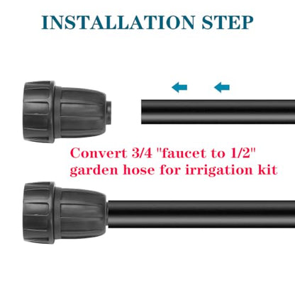 QRITY 1Pcs 3/4" to 1/2" Irrigation Adapter, US Standard Faucet Connectors - size: A