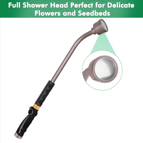 RESTMO Long Watering Wand, 24 Inches Gentle Soft Full Shower Sprayer Wand - color: Bronze
