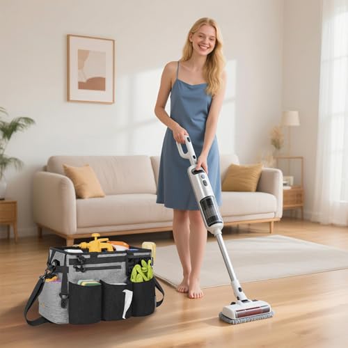 IBVIVIC Wearable Cleaning Caddy Bag for Cleaning Supplies, Grey - color: Grey