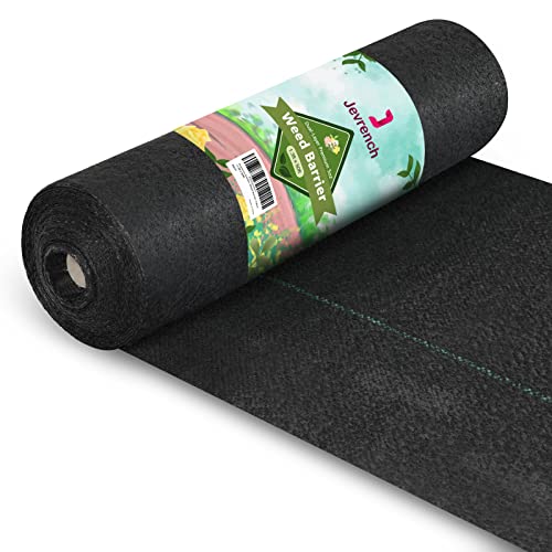 Jevrench 5 oz Heavy Duty Weed Barrier Landscape Fabric, 1.3 x 50 ft - size: 5oz - 1.3ft x 50ft