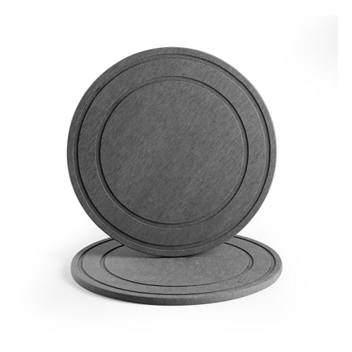 Relime Diatomaceous Earth Plant Saucer for Indoor, 2 Pack 12 inch, Instant Dry Pot Saucer, Plant Drip & Drainage Tray for Indoor, Stone Gray - color: Gray, size: Round 12"