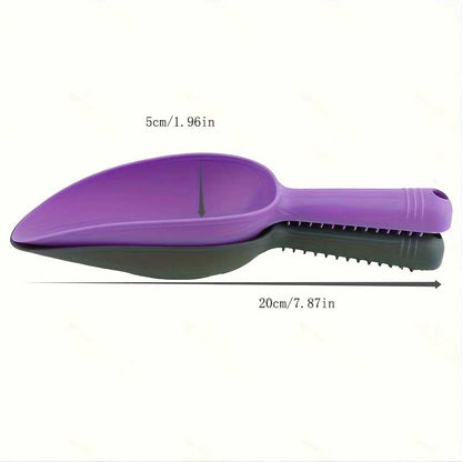 1PC Garden Soil Scoop Thick Plastic Lightweight Hand Shovel with Ergonomic Handle for Potting Succulents Balcony Plants, BlackLarge - color: BlackLarge