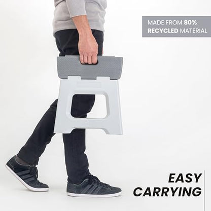 Vigar Compact Foldable Step Stool, 9-Inch, Gray - color: Gray, size: 9-Inches