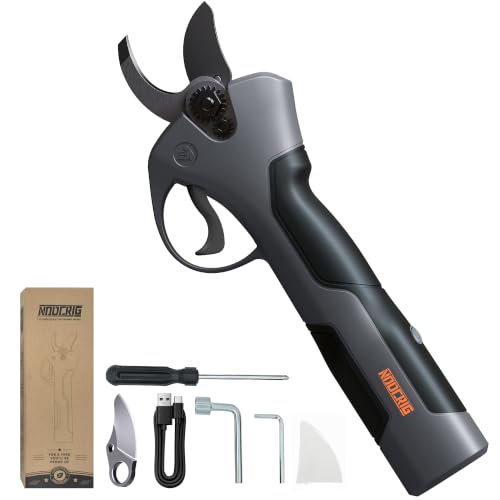 Lightweight Electric Pruning Shears for Tired Hands, Cordless Pruner for Women, Seniors & Smaller Hands, 4200mAh Battery (Dark Grey) - color: Dark Grey