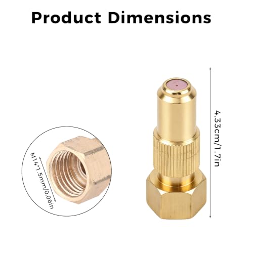 2pcs Brass Spray Nozzle Tips, Brass Screw on Cone Sprayer Nozzle Tips Adjustable Mist & Stream Modes, Heavy-Duty Nozzles Repair Replacement Kit for Garden Lawn Farm Sprayer