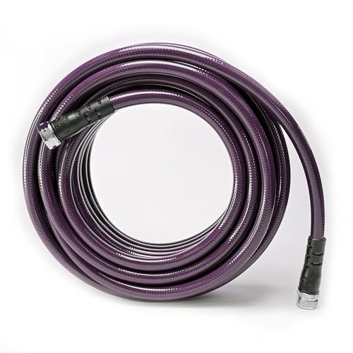 Water Right Polyurethane Garden Hose, 100 Ft, Non-toxic, 1/2” ID, Eggplant - color: Eggplant, size: 100-Foot, style: Brass Fittings