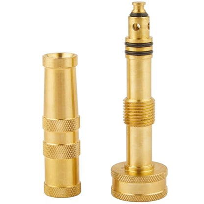 Heavy Duty Brass Hose Nozzle-4'' Adjustable Twist Garden Hose Nozzles