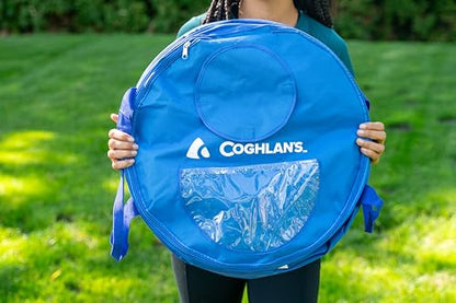 Coghlan's Deluxe Durable Pop-Up Recycling Can – Collapsible Bin with Zippered Lid, Bag Clips, and Anchoring Points for Camping, Home, and Outdoor Use – 29.5 Gallon - color: Deluxe Recycle Can - 29.5 Gallon