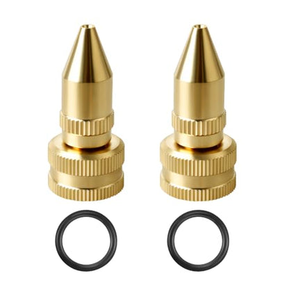 2 Pack All Brass Adjustable Cone Nozzle for Roundup 181331, 3/8-24 Thread