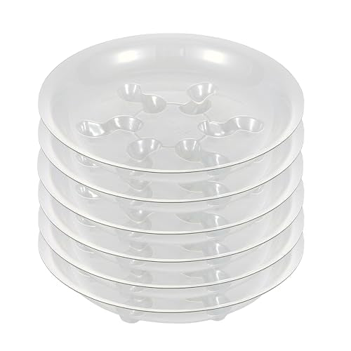 Clear Plastic Plant Saucer Drip Tray, 8 Inch, 6 Pack - size: 8 INCH