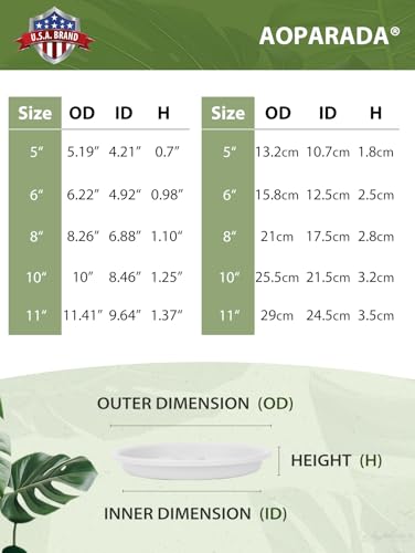 11 Inch Tulip‑Design Plastic Plant Saucer Drip Tray,4‑Pack(White) - color: White, size: 11"(4Pack)