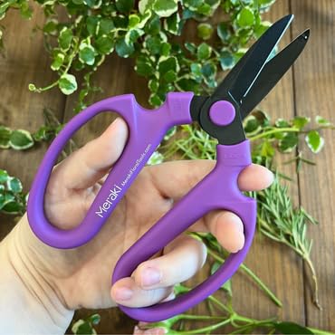 Garden Pruning Shears Scissors Black Carbon Steel Blades 7.0 In, Mokara - Purple - style: 7.0 inch Purple